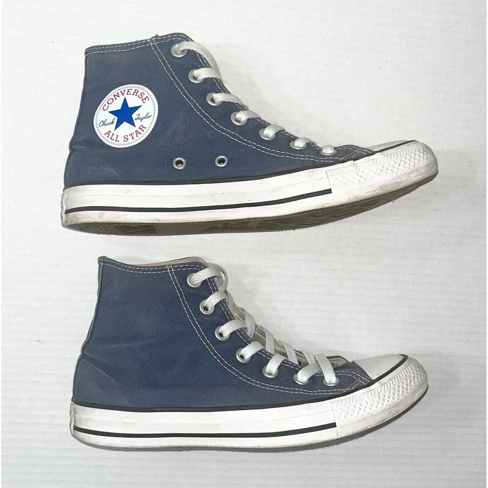 Converse Chuck Taylor Sneakers Womens 7 Navy Blue Mens 5 High Top M9622 Classic - Picture 5 of 8